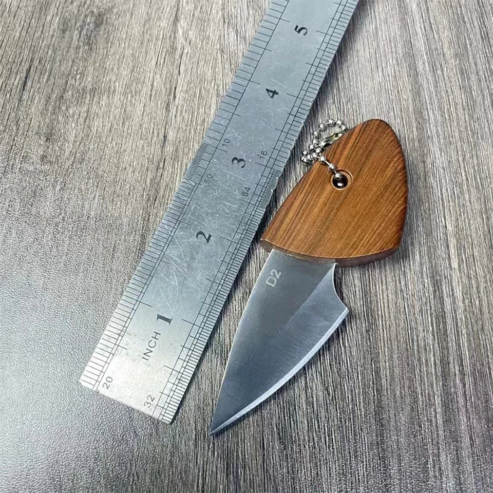 Mini Faca Chaveiro Portátil Wood