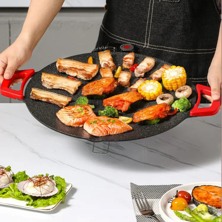 Grill Elétrico Antiaderente - Panela de Pedra