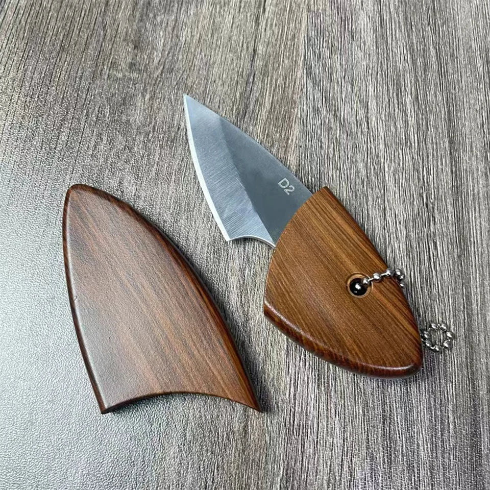 Mini Faca Chaveiro Portátil Wood