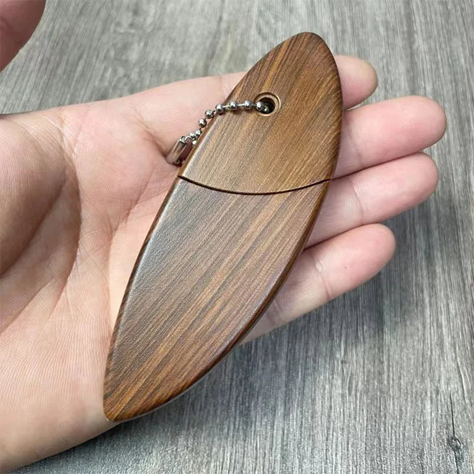 Mini Faca Chaveiro Portátil Wood