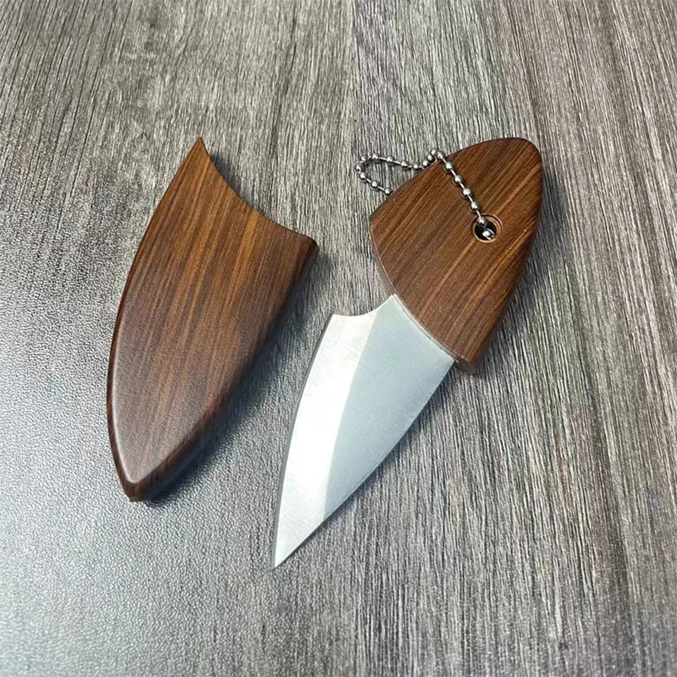 Mini Faca Chaveiro Portátil Wood