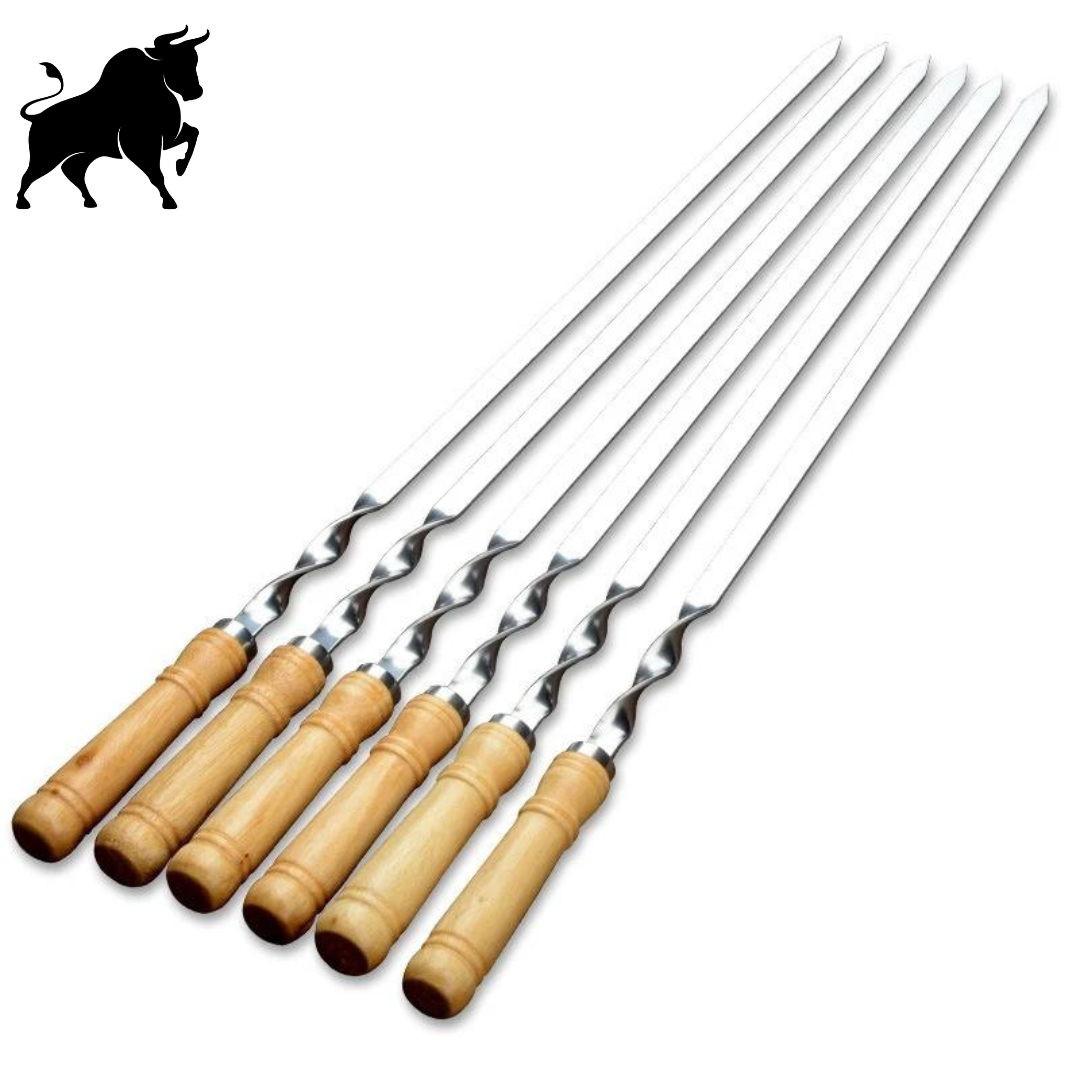 Combo 6 Espestos em Aço Inox para Churrasco