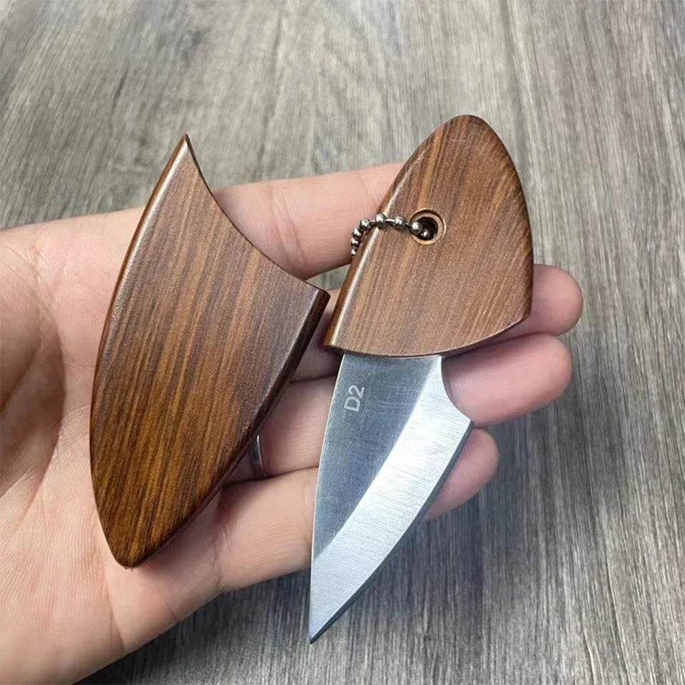 Mini Faca Chaveiro Portátil Wood